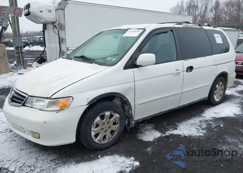 2002 Honda Odyssey Ex z USA, uszkodzony, nr VIN 5FNRL18682B046953